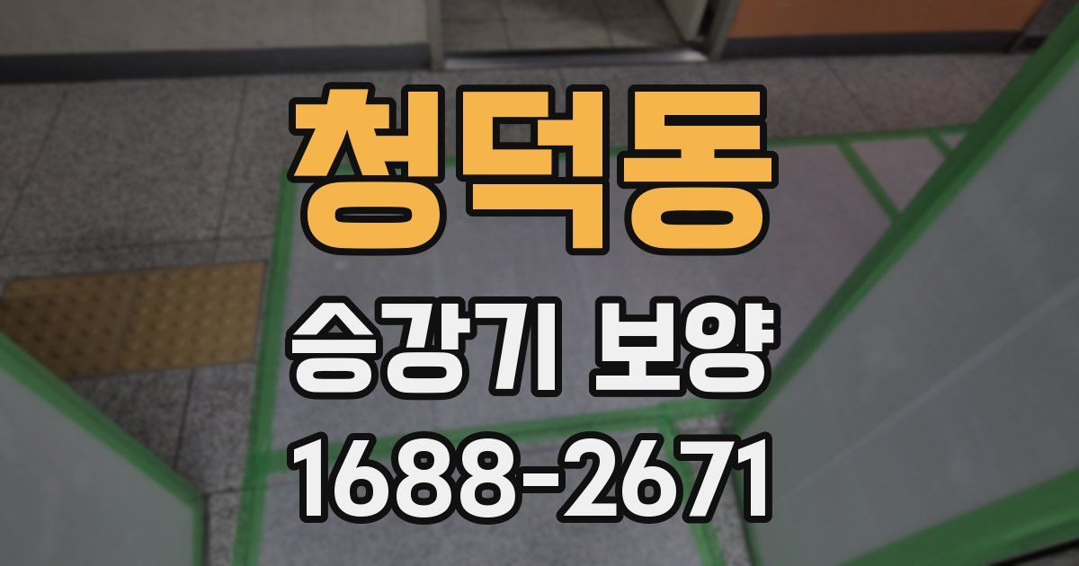 청덕동 승강기 보양