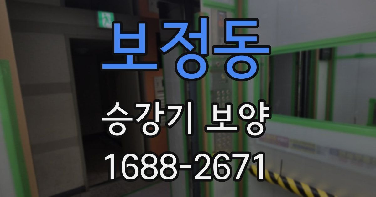 보정동 승강기 보양