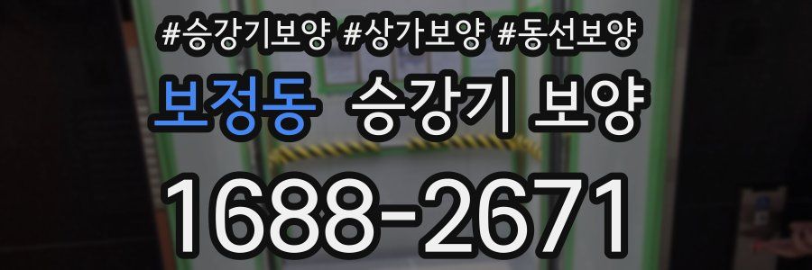 보정동 승강기 보양