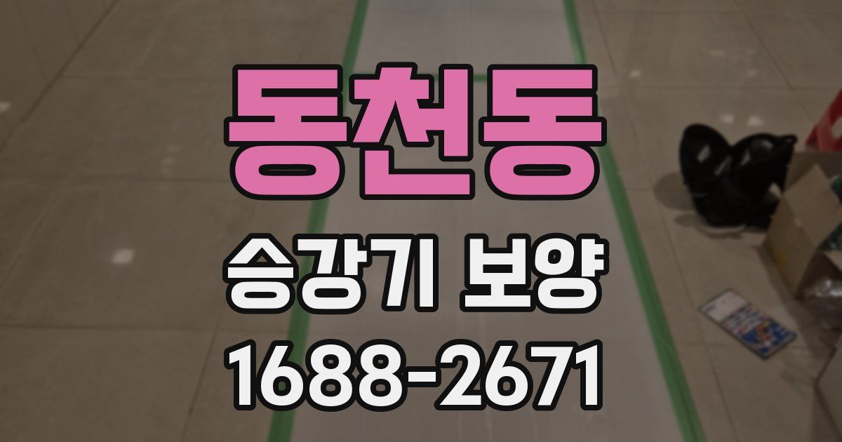 동천동 승강기 보양