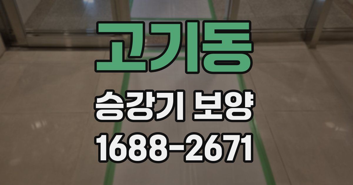 고기동 승강기 보양