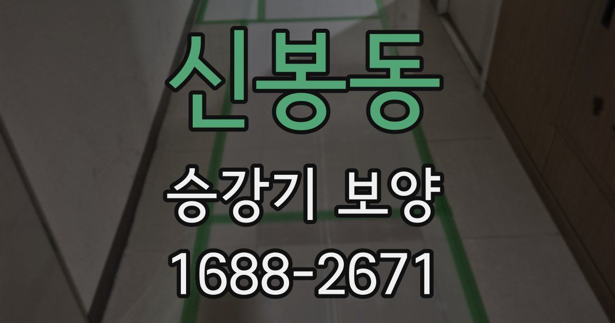 신봉동 승강기 보양