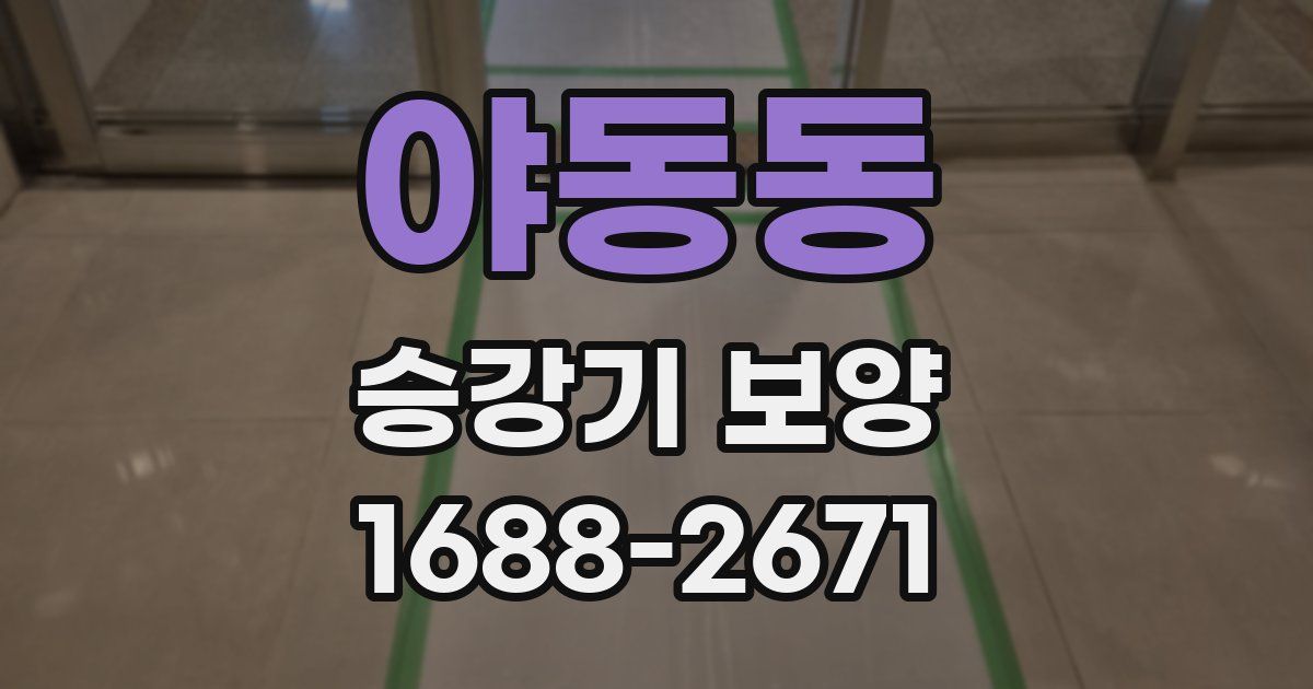 야동동 승강기 보양