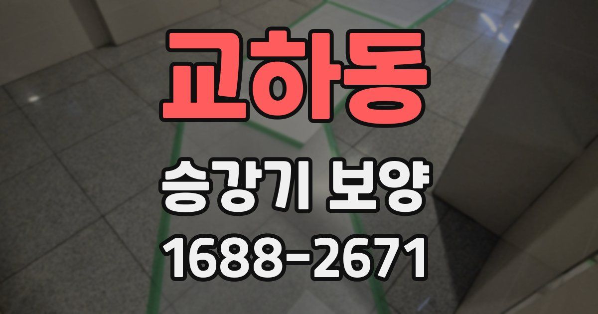 교하동 승강기 보양