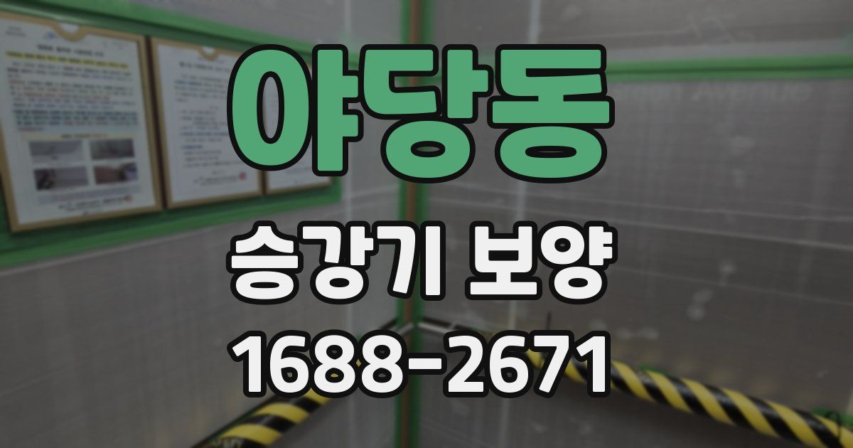야당동 승강기 보양