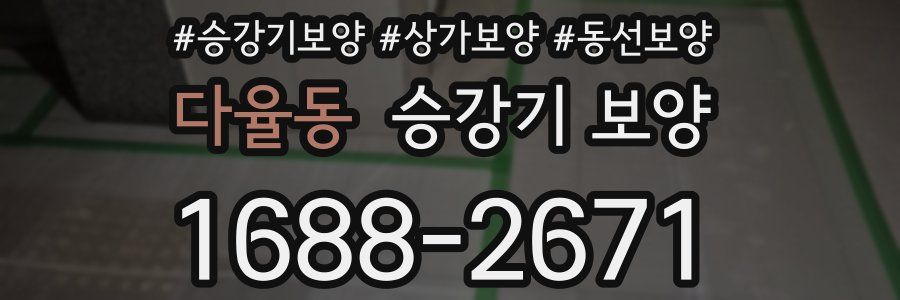다율동 승강기 보양
