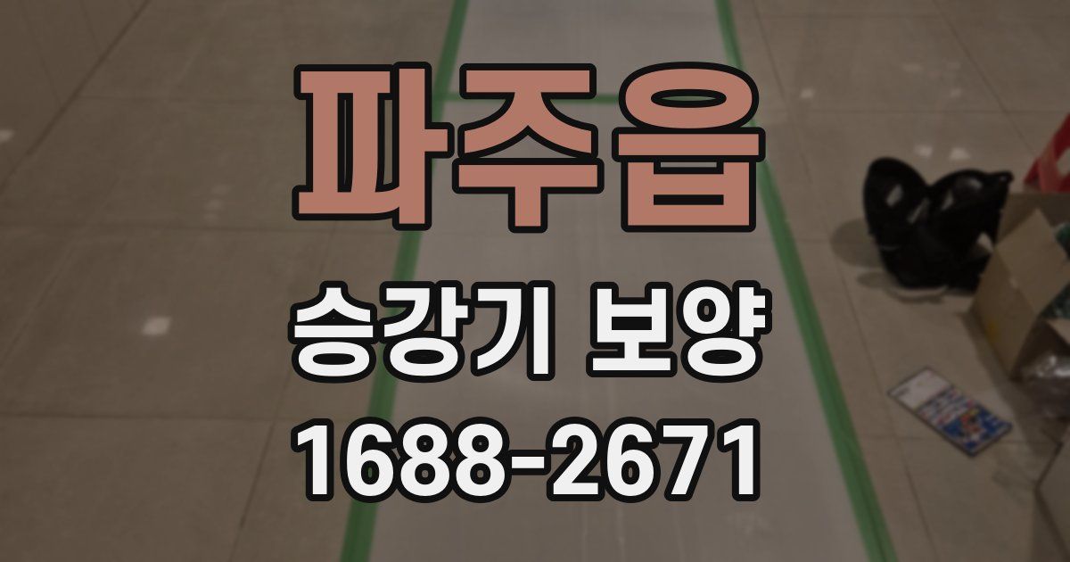 파주읍 승강기 보양
