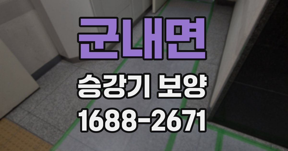 군내면 승강기 보양