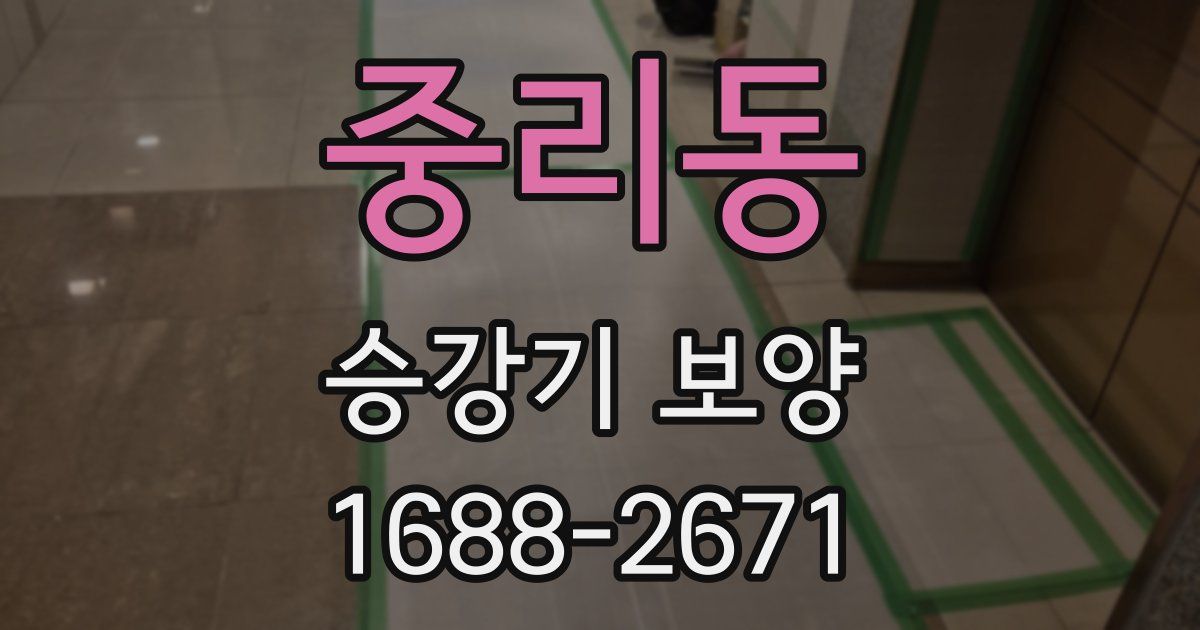 중리동 승강기 보양