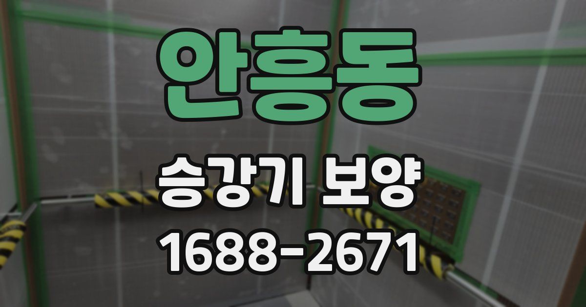 안흥동 승강기 보양