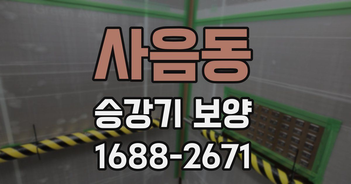 사음동 승강기 보양