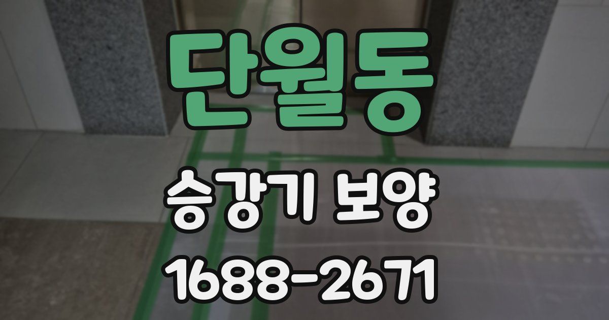 단월동 승강기 보양