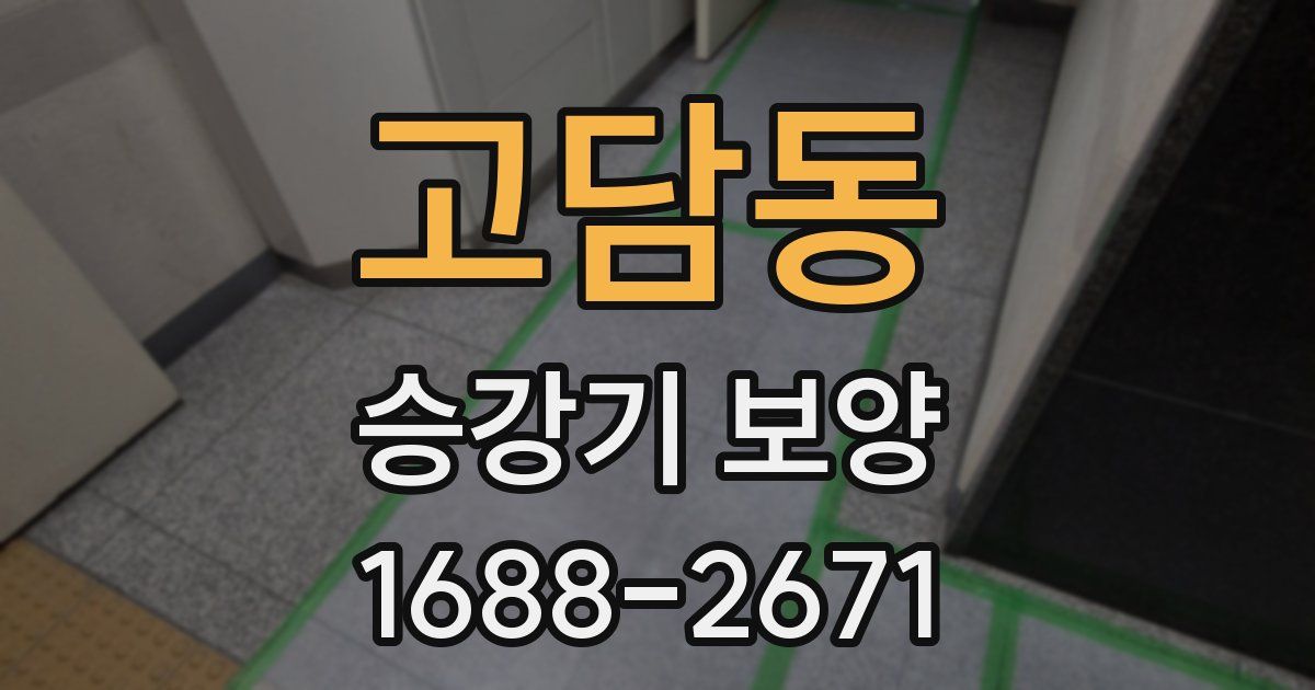 고담동 승강기 보양