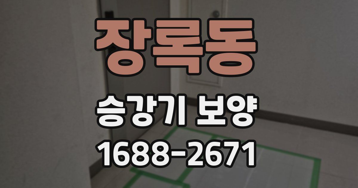 장록동 승강기 보양