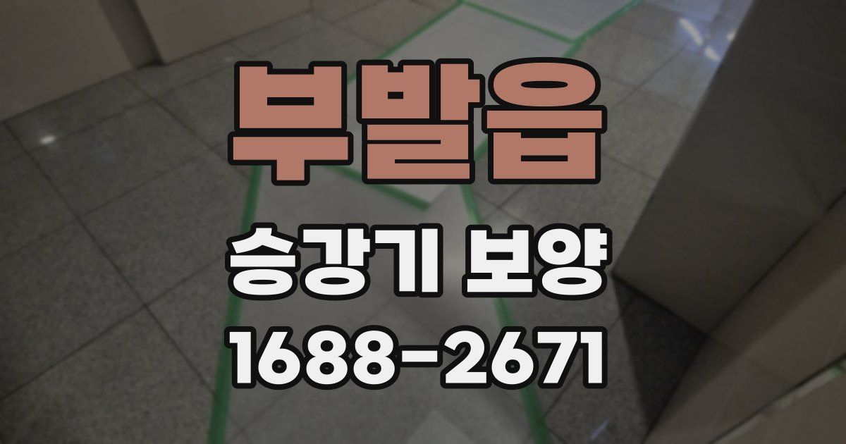부발읍 승강기 보양