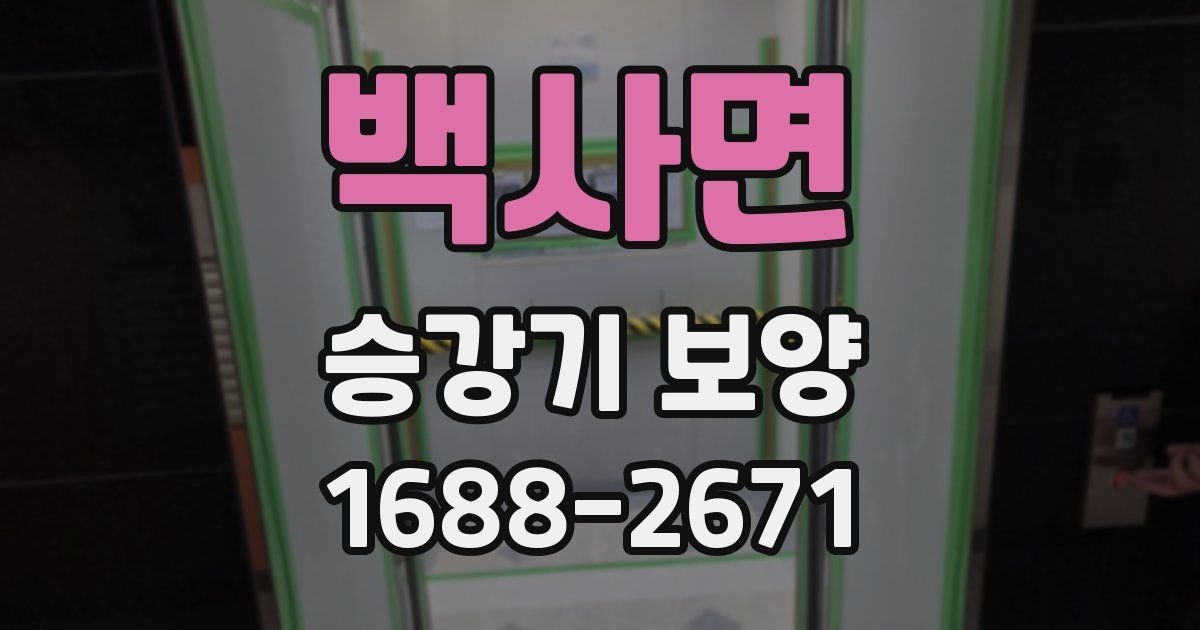 백사면 승강기 보양