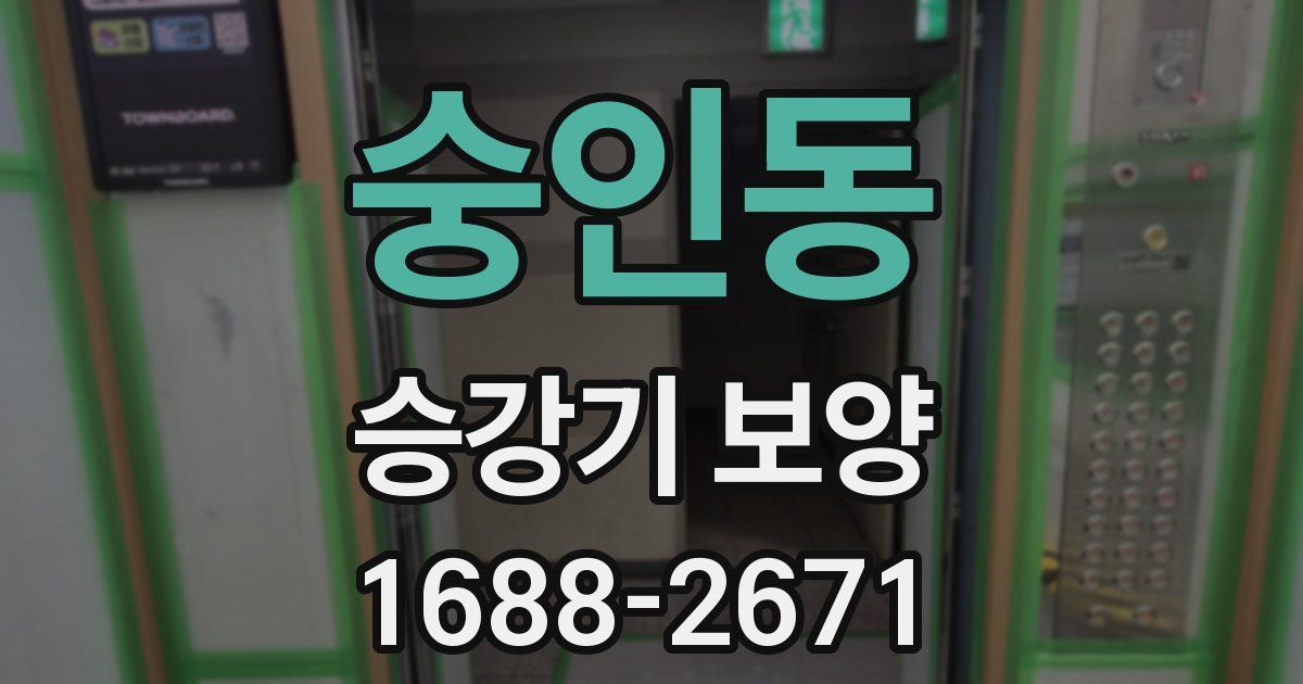 숭인동 승강기 보양