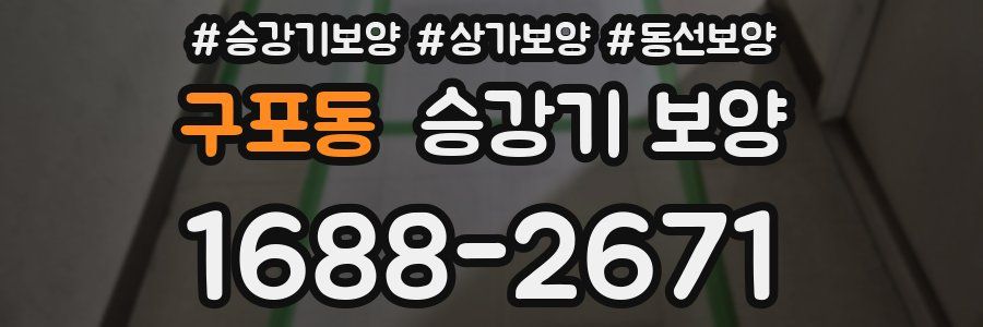 구포동 승강기 보양