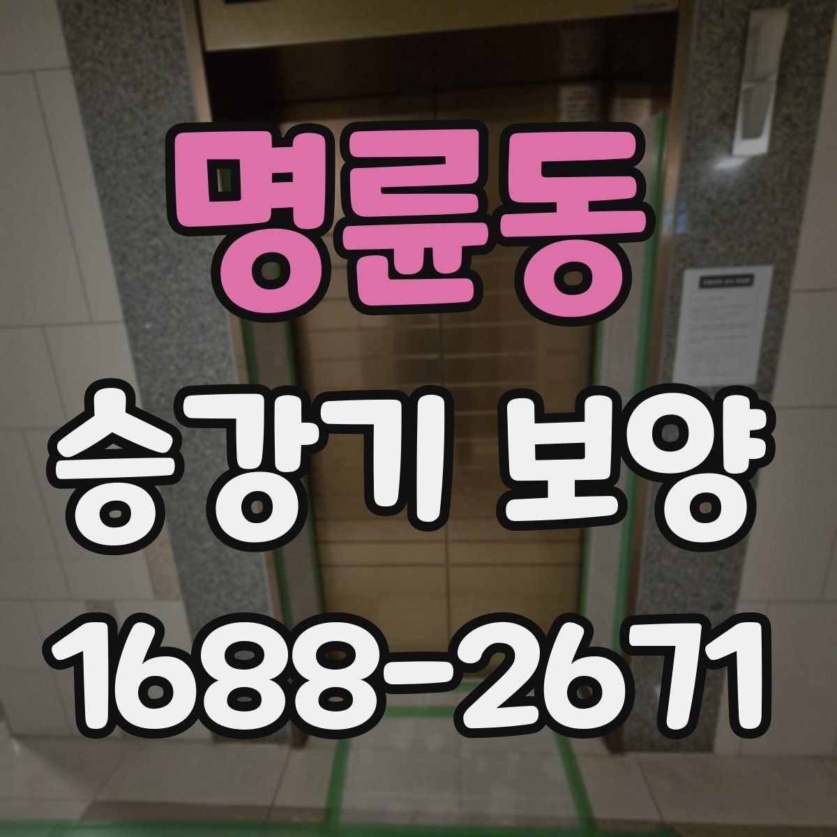 명륜동 승강기 보양 작업 전 확인해야 할 항목