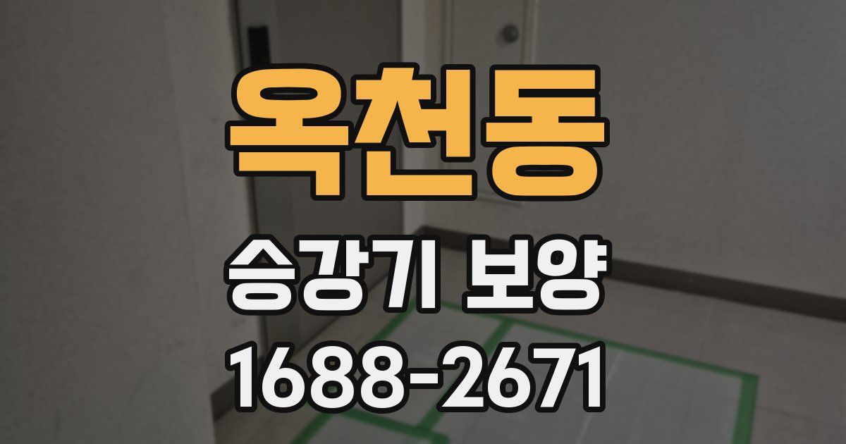 옥천동 승강기 보양