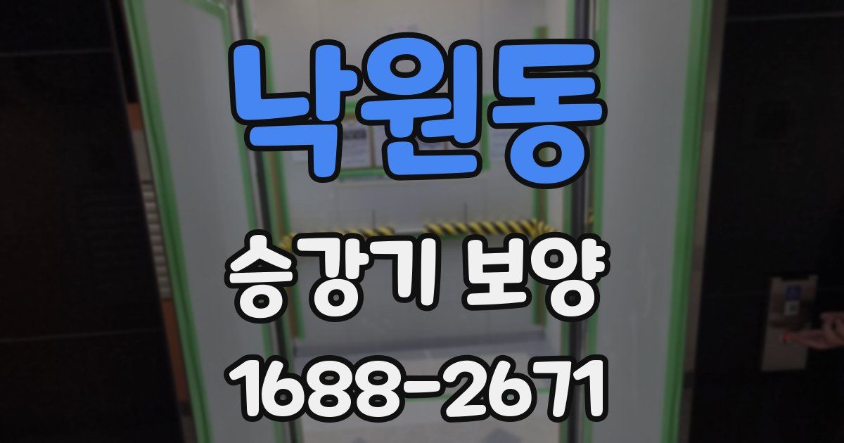 낙원동 승강기 보양