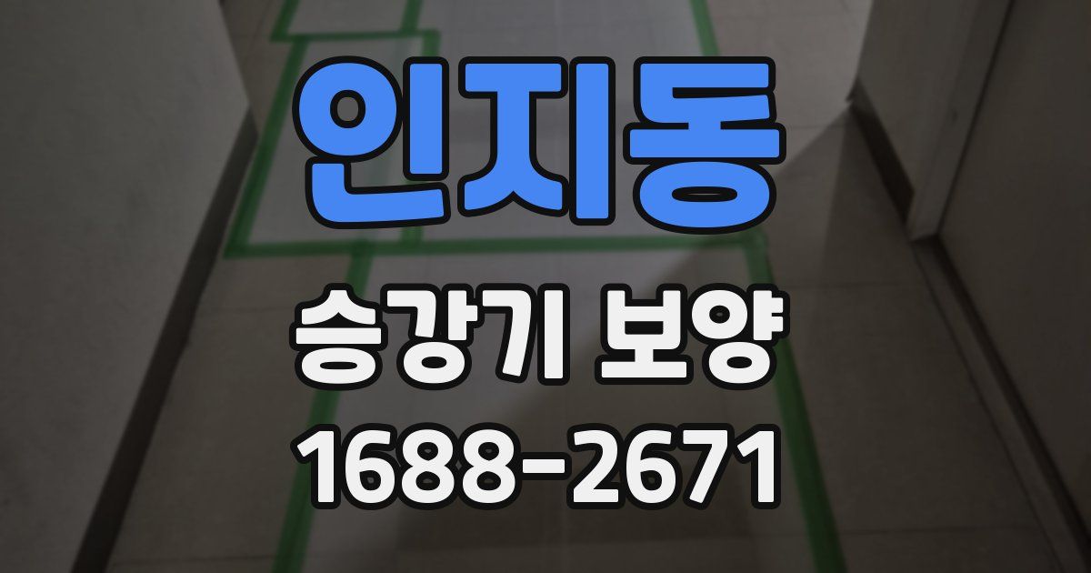 인지동 승강기 보양