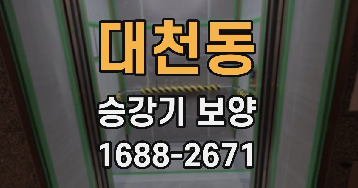 대천동 승강기 보양