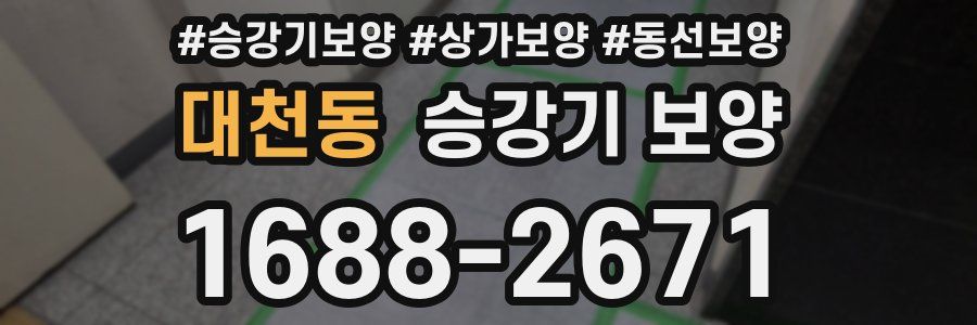 대천동 승강기 보양