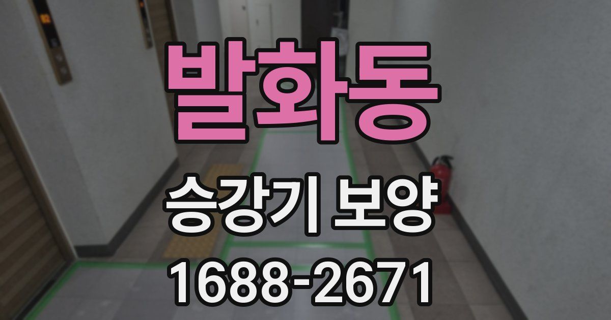 발화동 승강기 보양