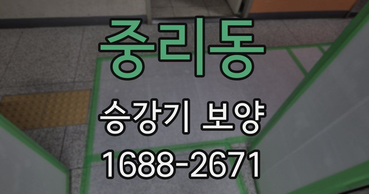 중리동 승강기 보양