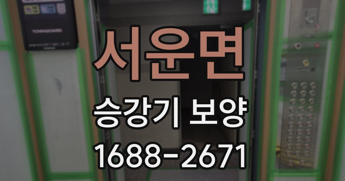 서운면 승강기 보양