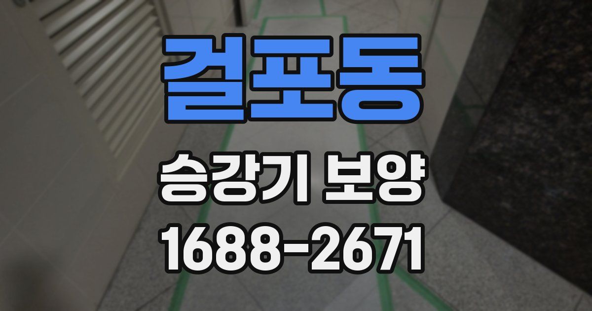 걸포동 승강기 보양