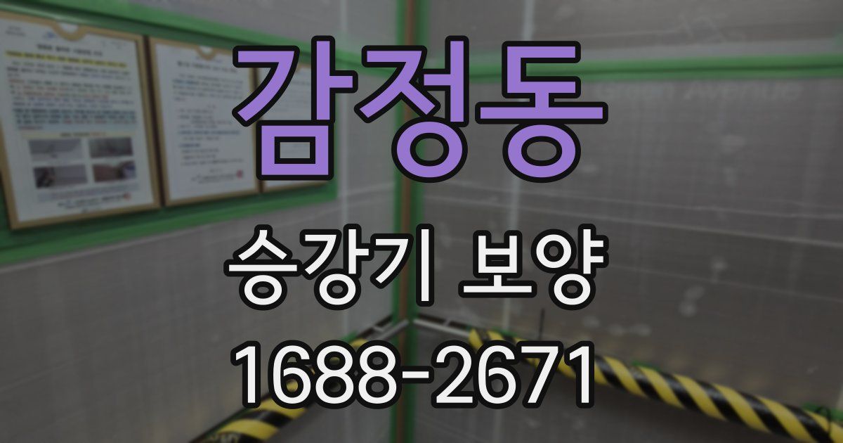 감정동 승강기 보양