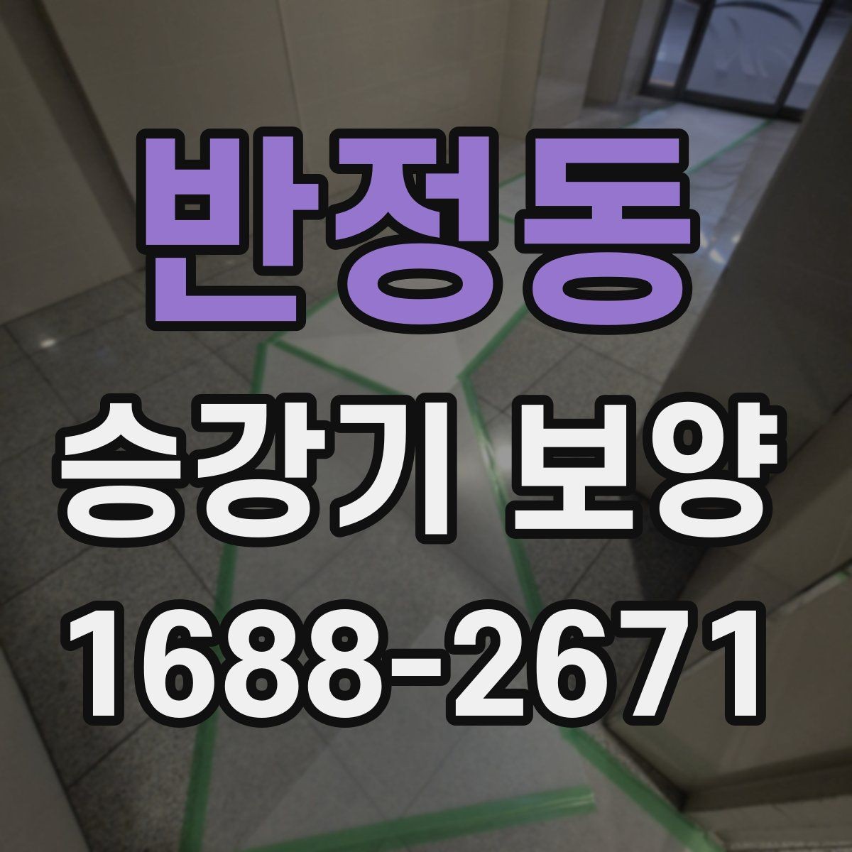 반정동 승강기 보양 대상이 되는 구역은 어디인가