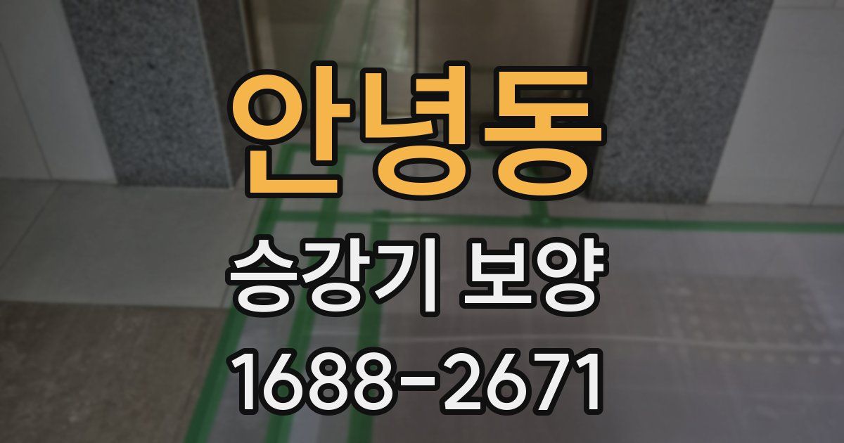 안녕동 승강기 보양