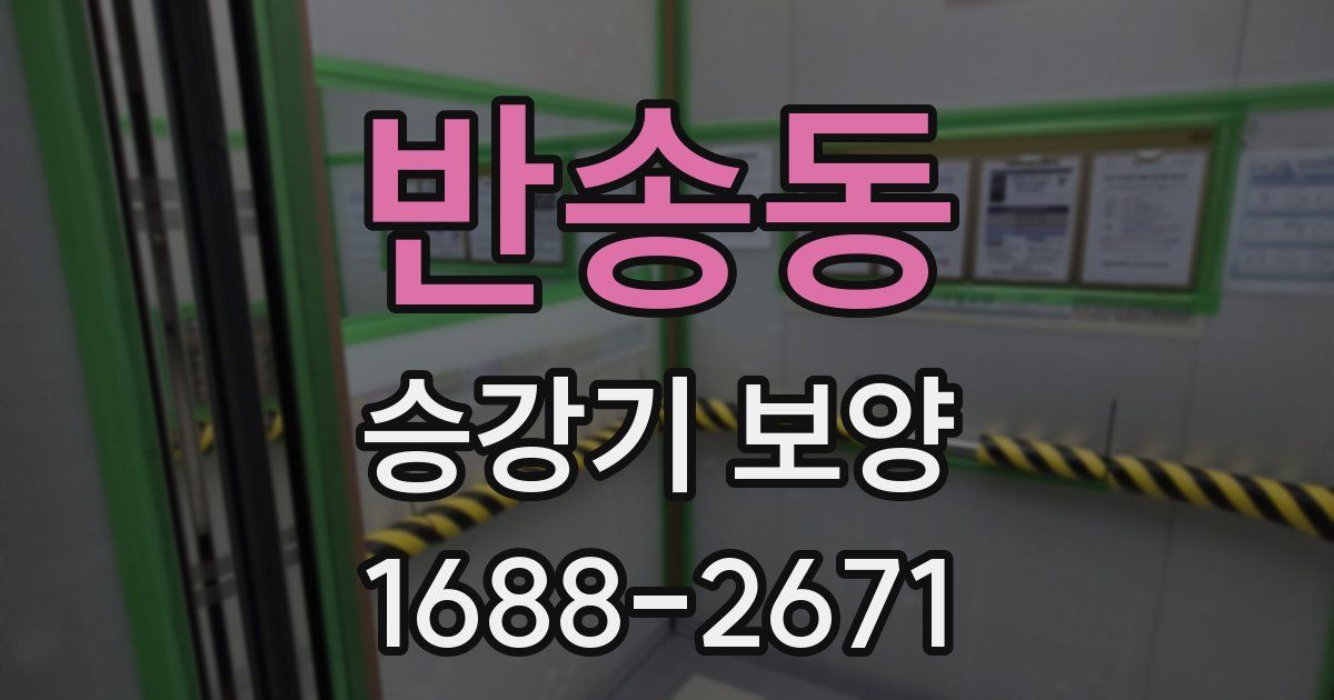반송동 승강기 보양