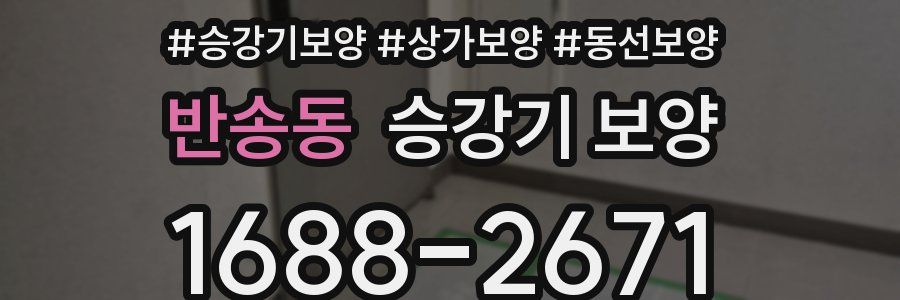 반송동 승강기 보양