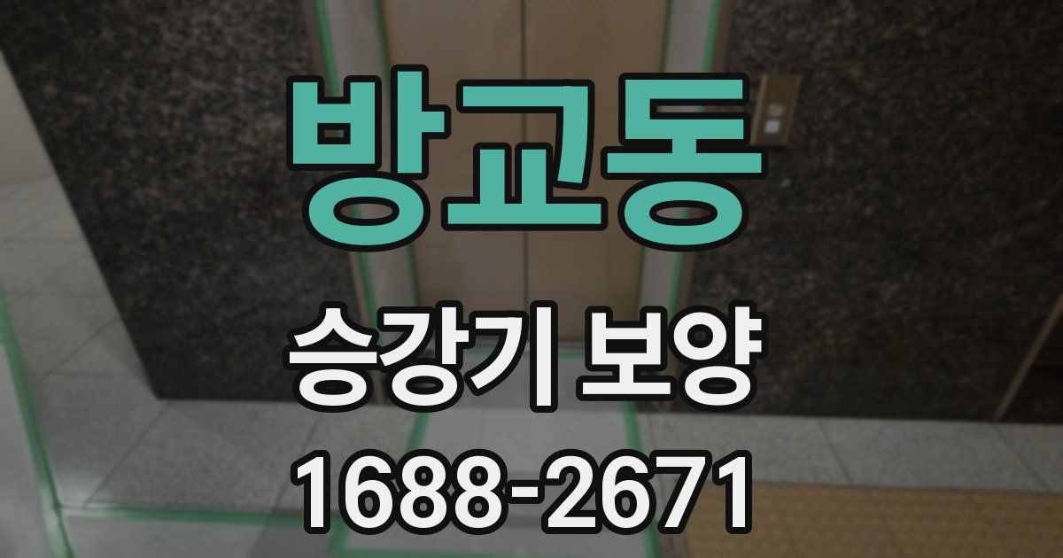 방교동 승강기 보양