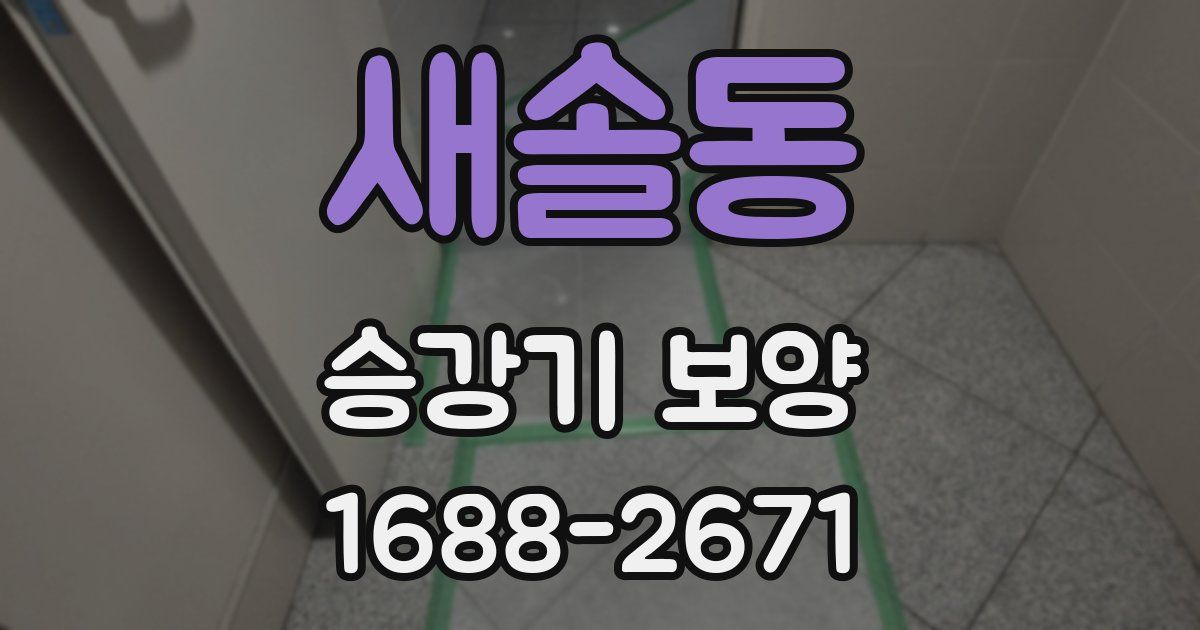 새솔동 승강기 보양