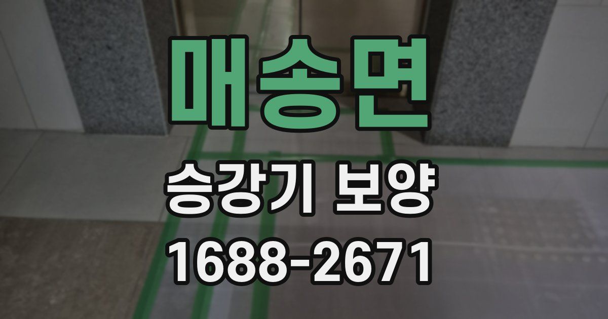 매송면 승강기 보양