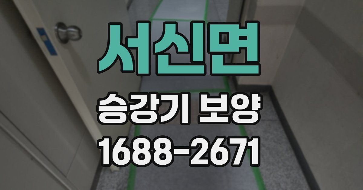 서신면 승강기 보양