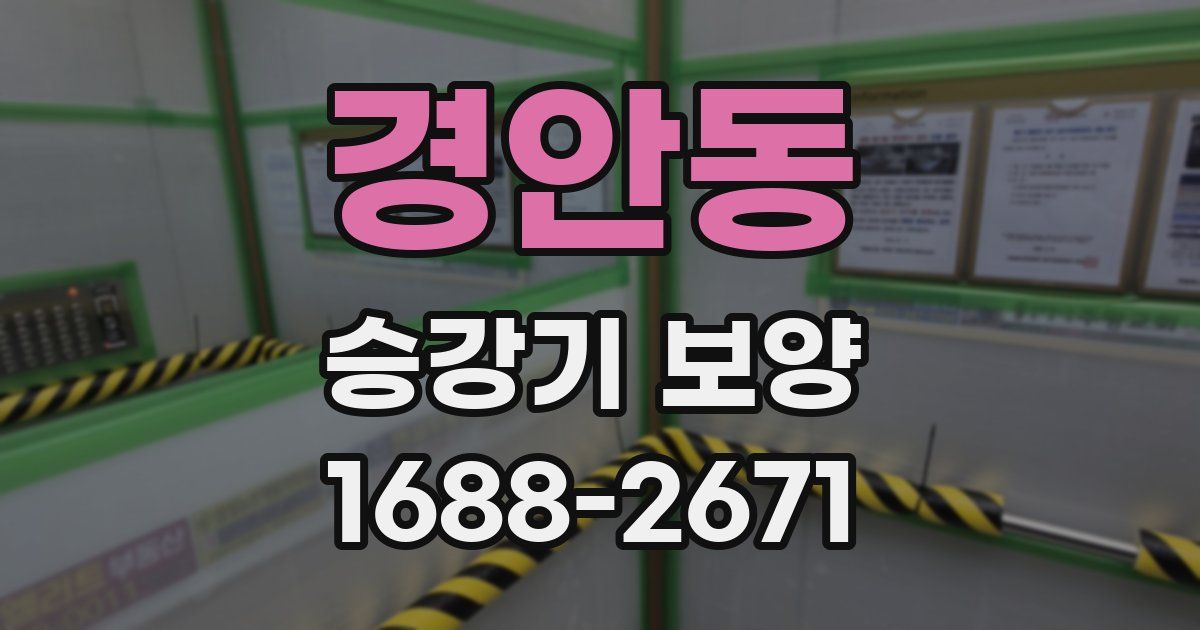 경안동 승강기 보양