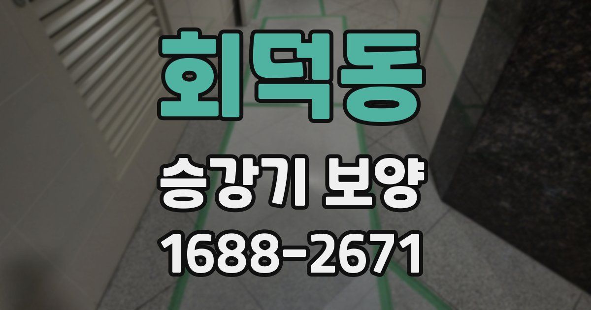 회덕동 승강기 보양