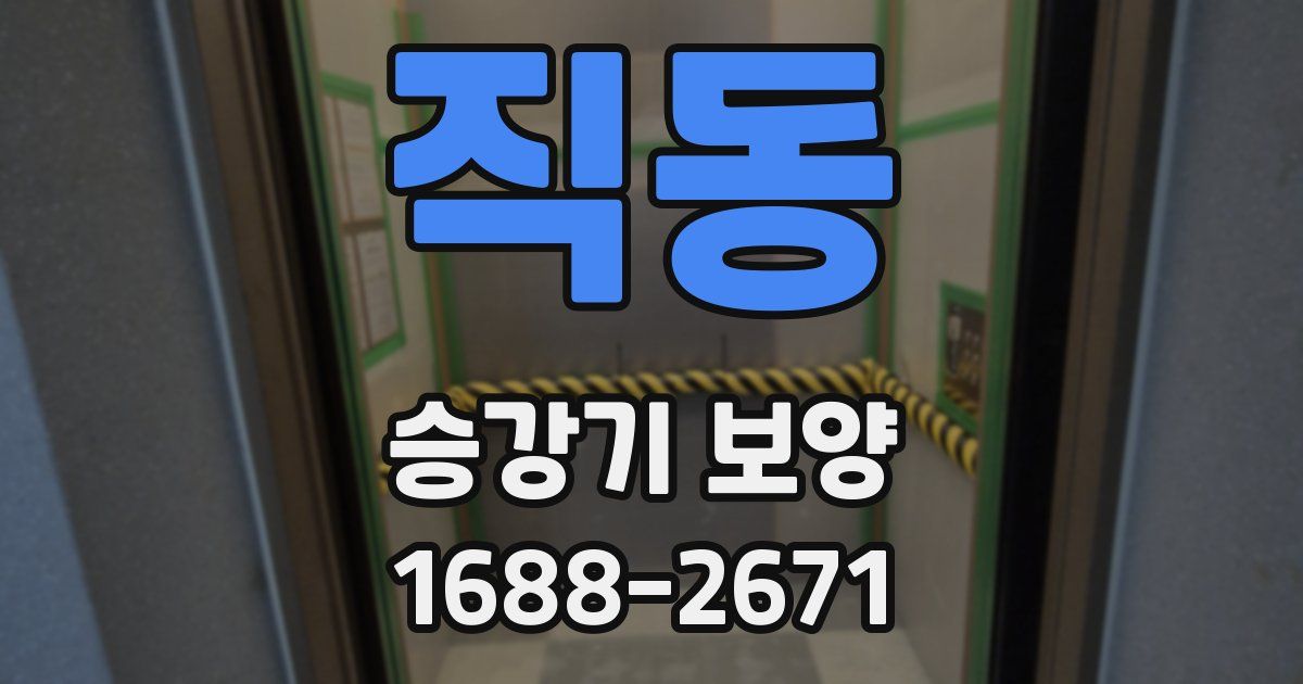 직동 승강기 보양