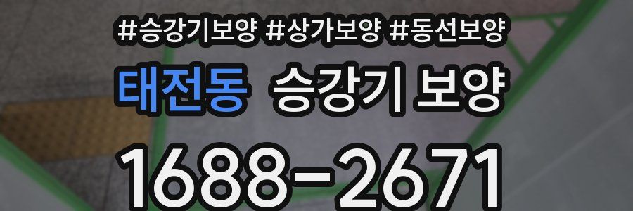 태전동 승강기 보양