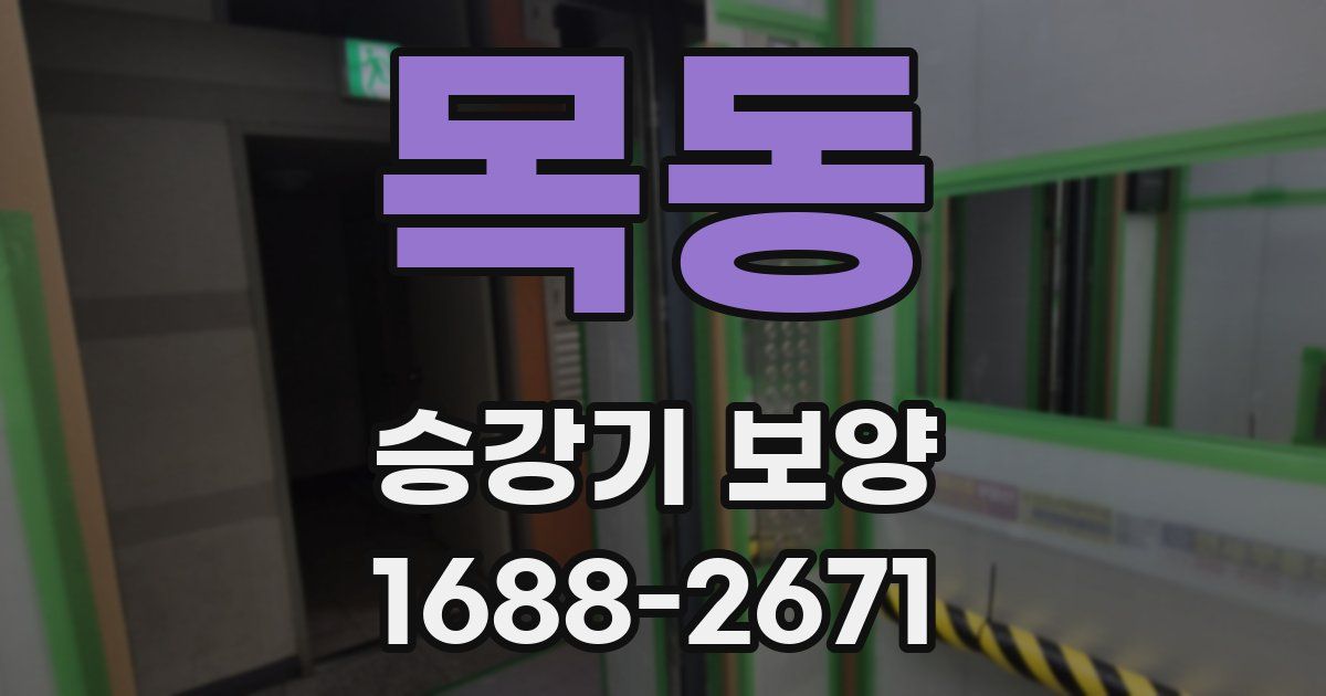 목동 승강기 보양