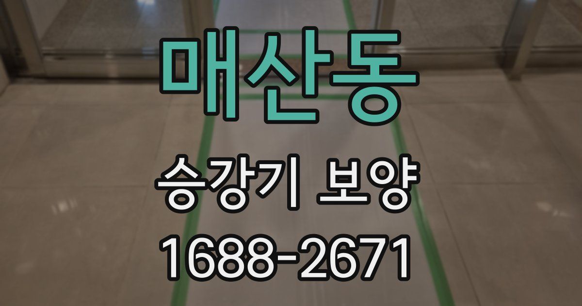 매산동 승강기 보양