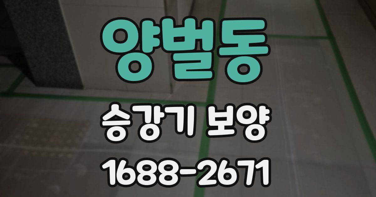 양벌동 승강기 보양