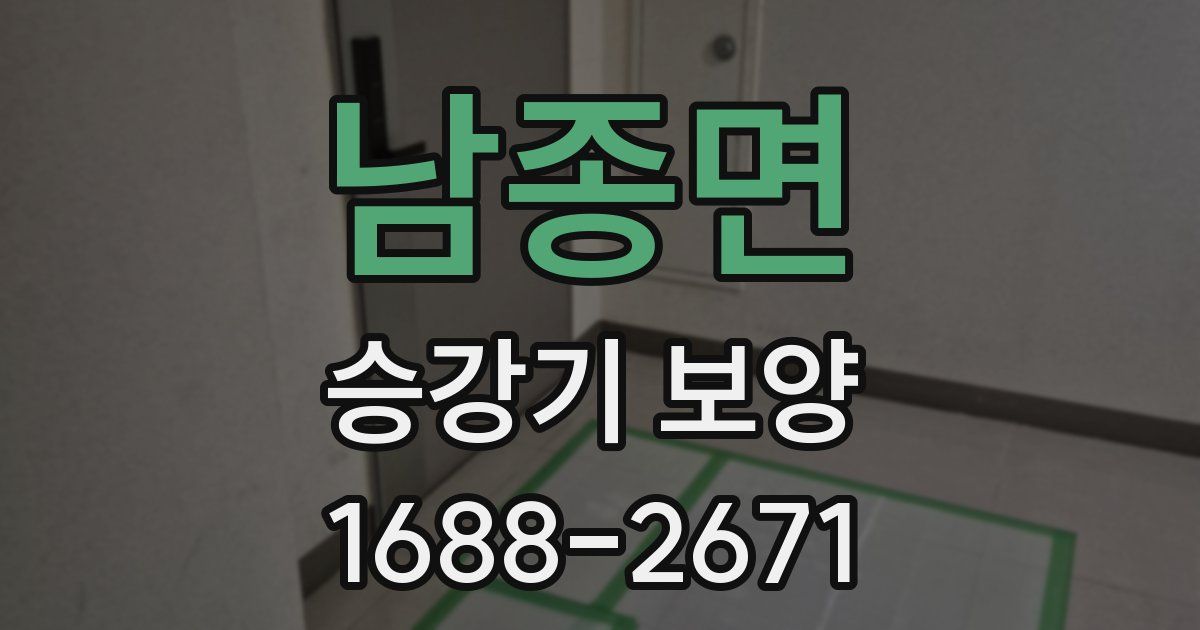 남종면 승강기 보양