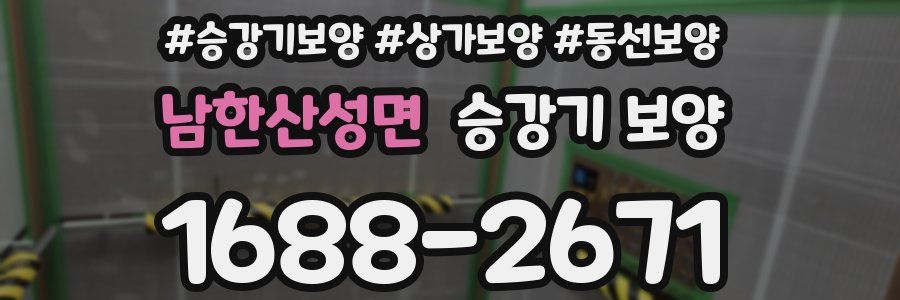남한산성면 승강기 보양